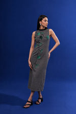 Emerald Rose Denim Dress