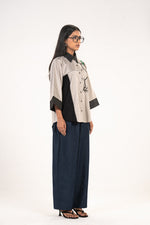 Grey Rose Panel Shirt