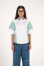Green Stripe A-Line Shirt