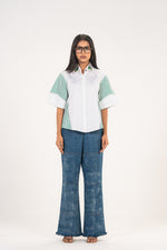 Green Stripe A-Line Shirt