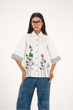 White Hand Embroidered Shirt