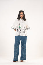 White Hand Embroidered Shirt