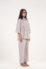 Lavender Abstract Embellished Shirt