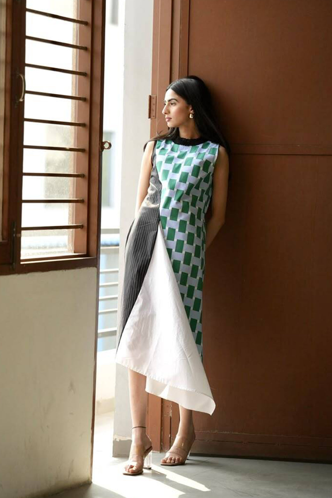 Ocean Mist Asymmetric Dress