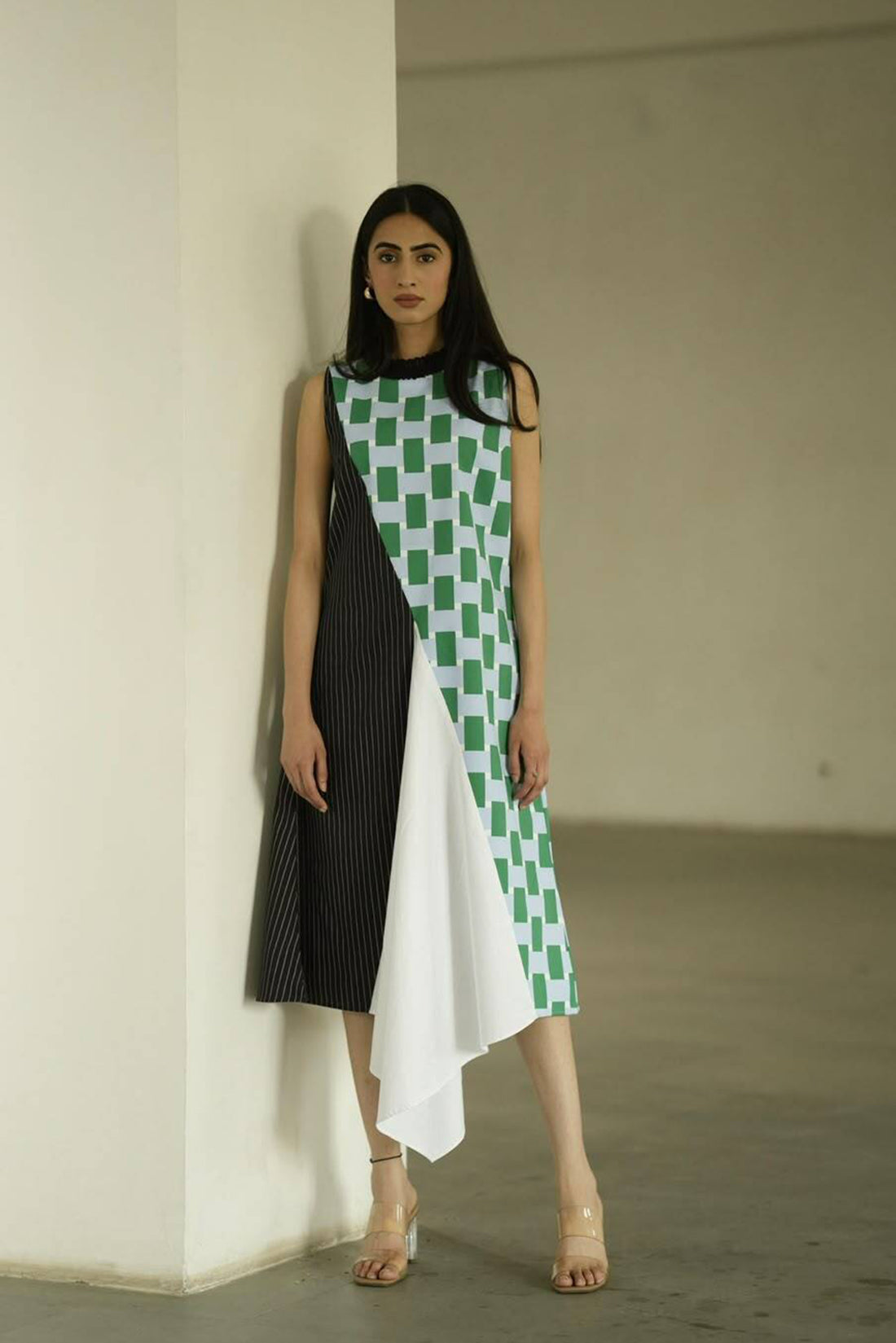 Aqua Horizon Asymmetric Dress