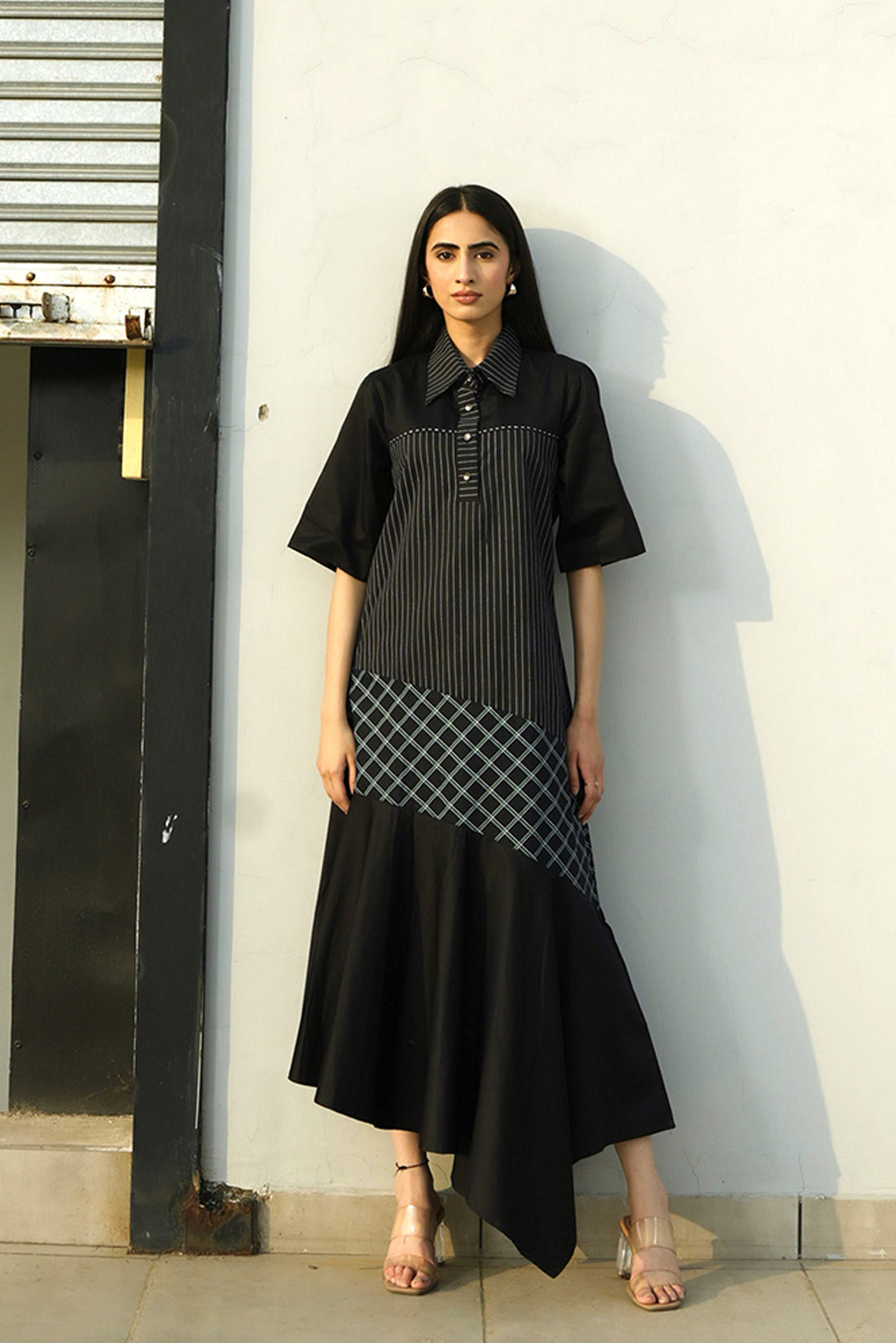 Eclipse Check Asymmetric Dress