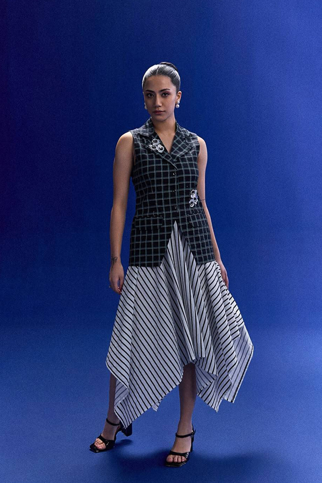 Midnight Bloom Skirt Set