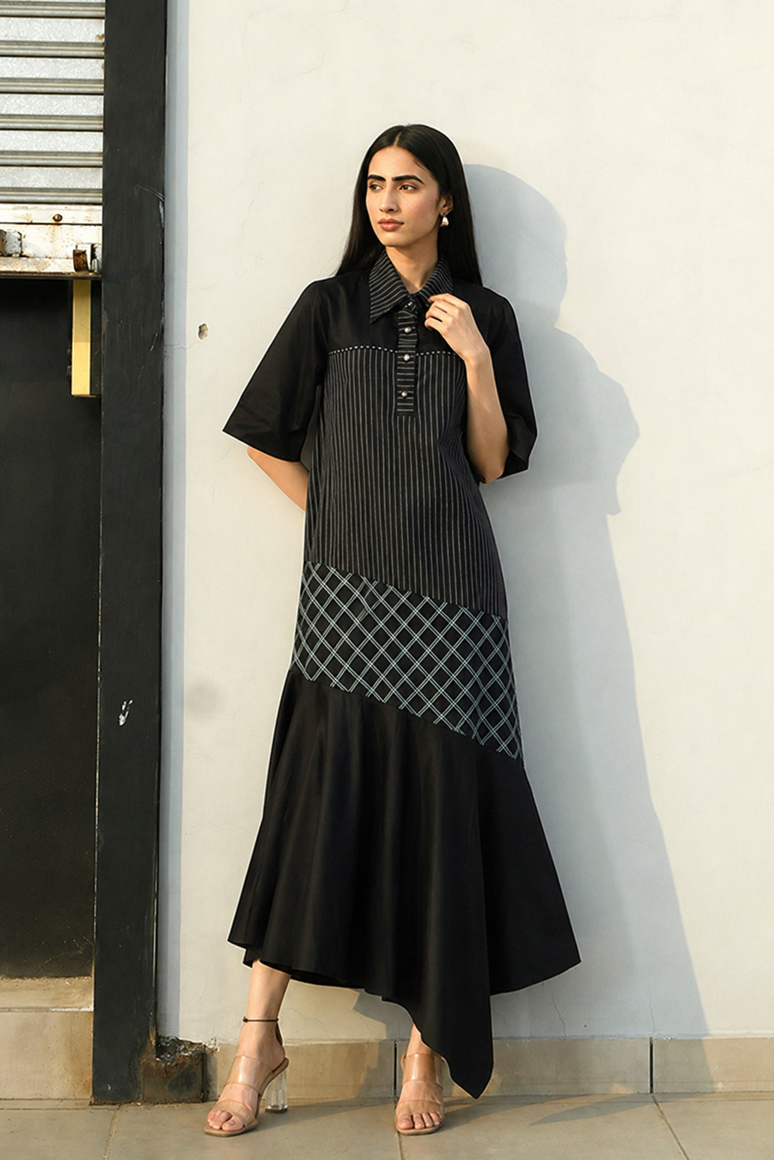 Eclipse Check Asymmetric Dress