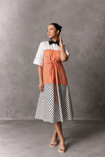Citrus Stripe Tie-Up Dress