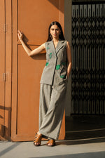 Emerald Bloom Denim Set