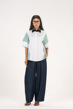 White Green Raglan Shirt