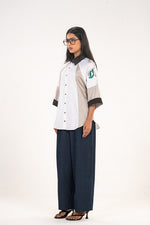 Grey Panel Rose Raglan Shirt