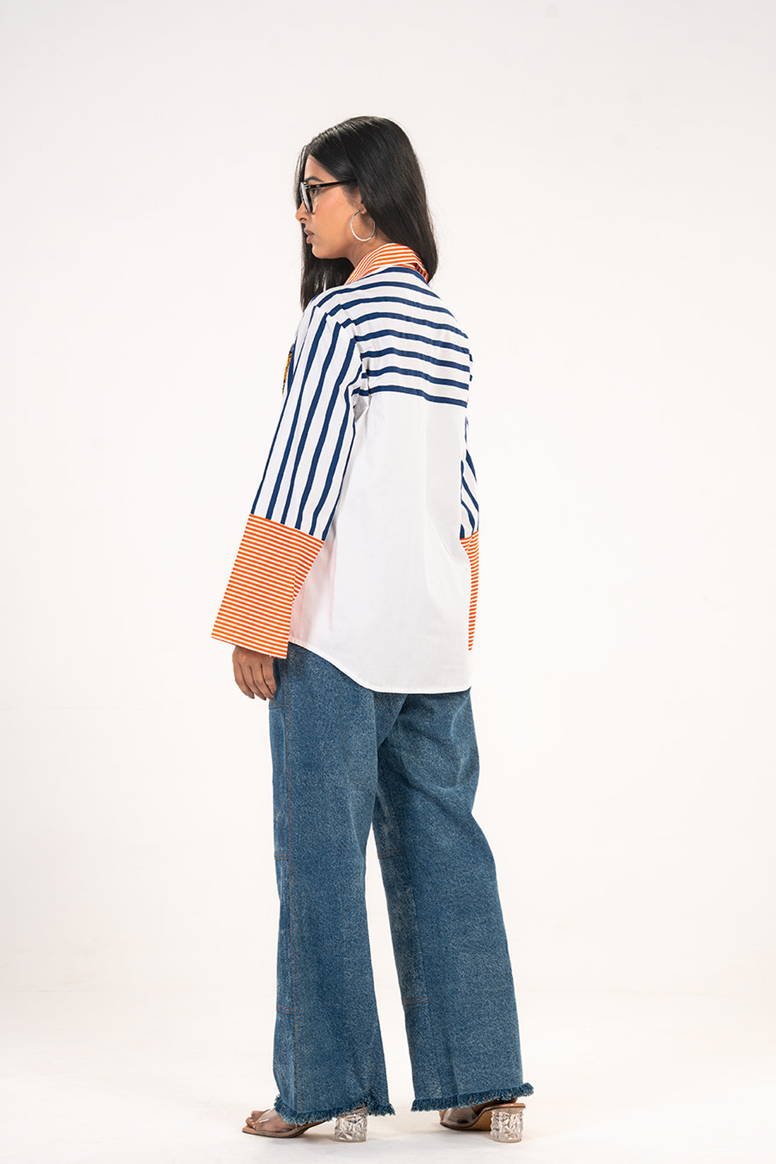 Stripe Patchwork Shirt