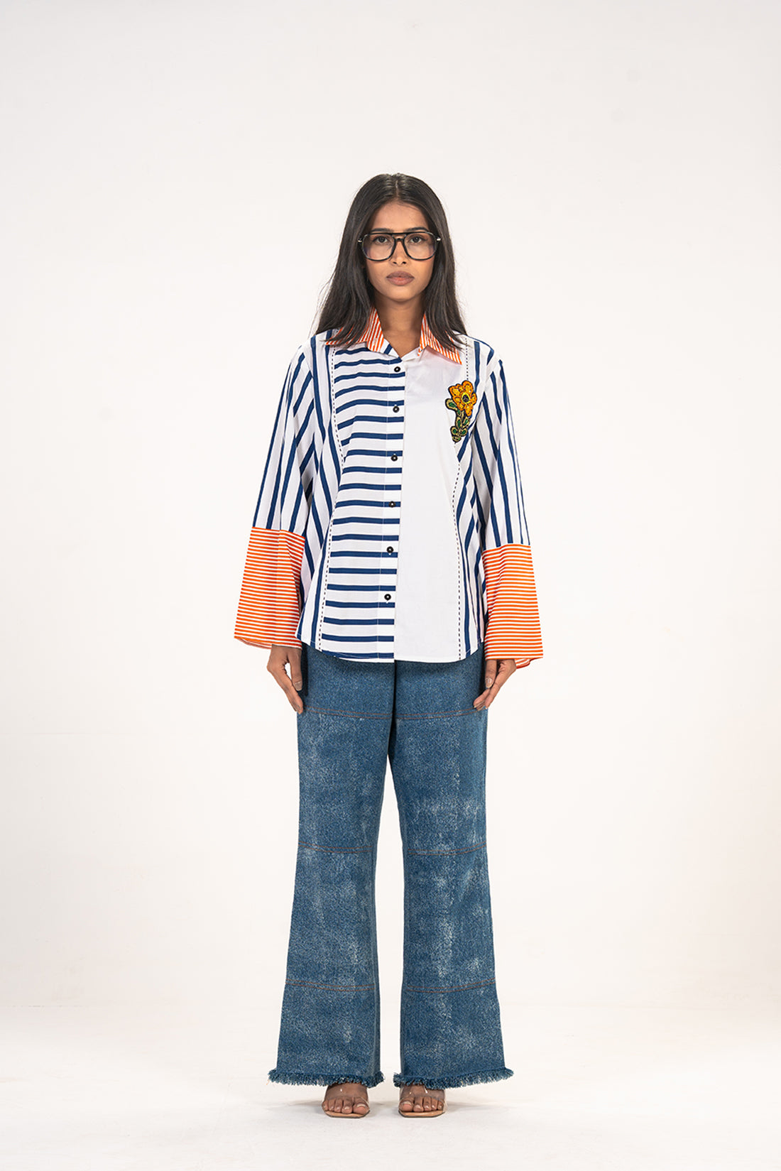 Stripe Patchwork Shirt