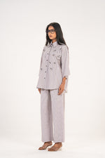 Lavender Abstract Embellished Shirt