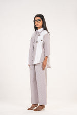Lavender Panel Embroidered Shirt