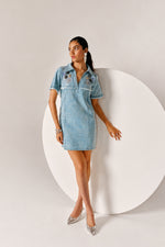 Sky ACID Wash Dress