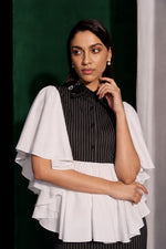 White Ruffle Top